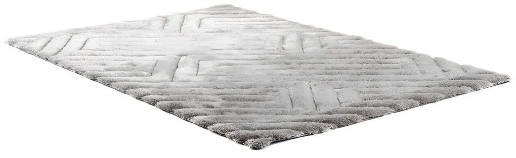 Tappeto shaggy effetto 3D MAZE - Grigio - 160 x 230 cm