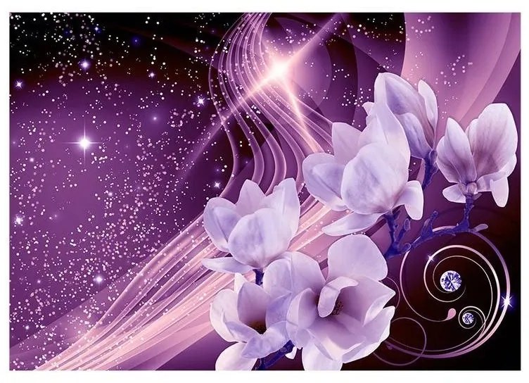 Fotomurale adesivo  Purple Milky Way  Larghezza x Altezza Home decor 343x245