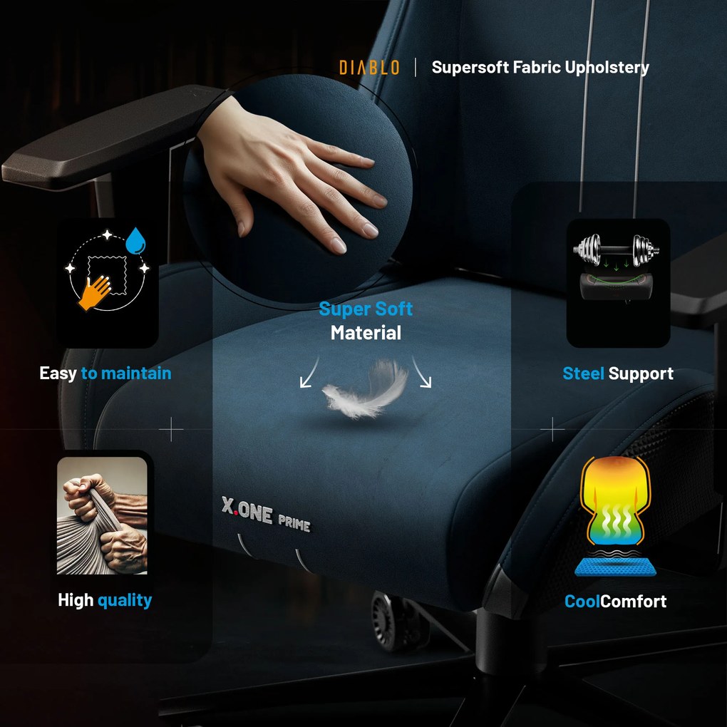 Sedia Da Gaming Diablo X.One Prime, Normal Size, Meta Ocean