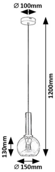 Rabalux 72171 - Lampadario a sospensione con filo CENTIO 1xE27/40W/230V