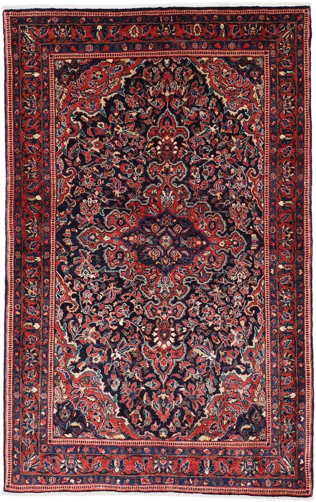 Sarouk Tappeto 130x210 (Iran) Annodato A Mano