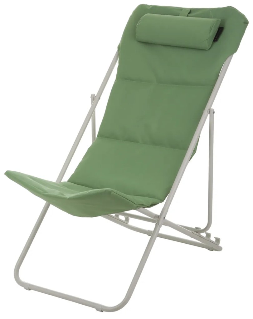 Sedia sdraio pieghevole verde