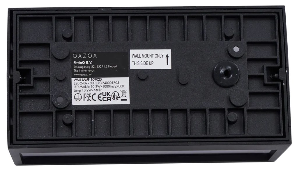 Lampada da Parete Moderna da Esterno Nera incl. LED IP65 - Jail