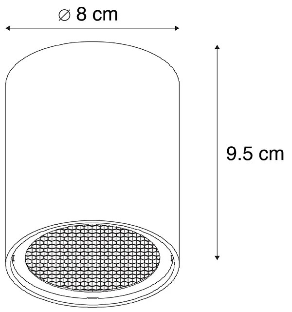Faretto di design nero - Tubo Honey
