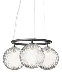 Miira 3 Circular Lampadario Rock Grey/Optic Clear - Nuura