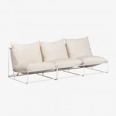 Divano da giardino 3 posti Amaro Gardenia Bianco - Sklum