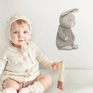 Adesivo per la camera dei bambini - Coniglietto grigio | Inspio