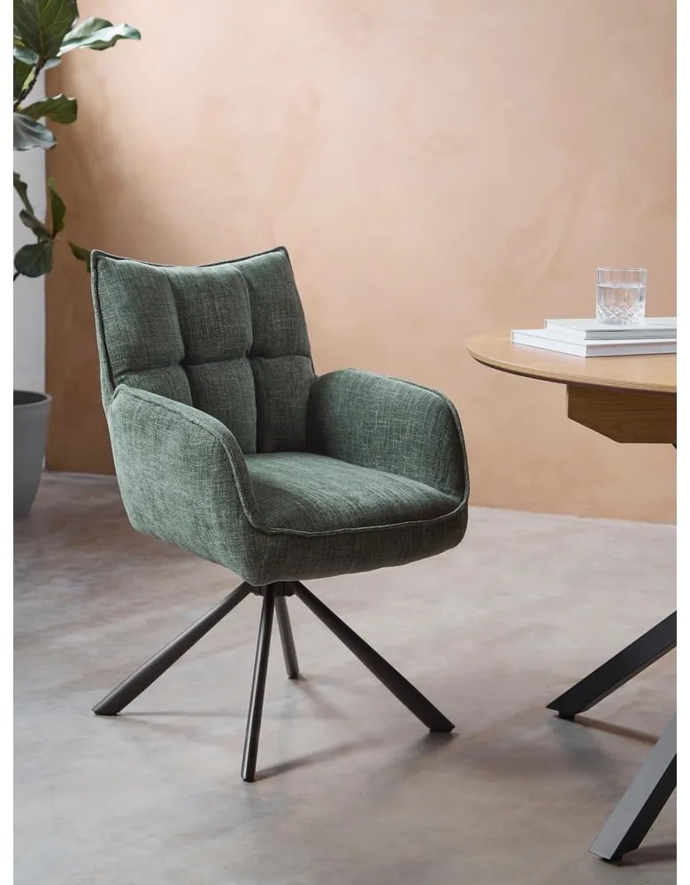 Set di sedie da pranzo verde in imbottito 2 pz Marilla – Unique Furniture