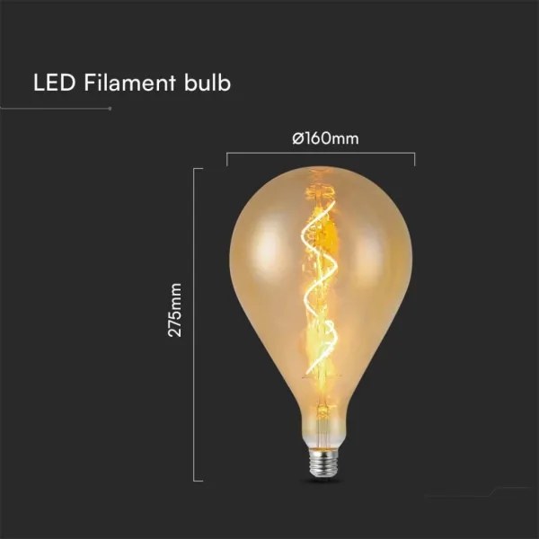 Lampadina LED a filamento A160 E27/4W/230V 1800K