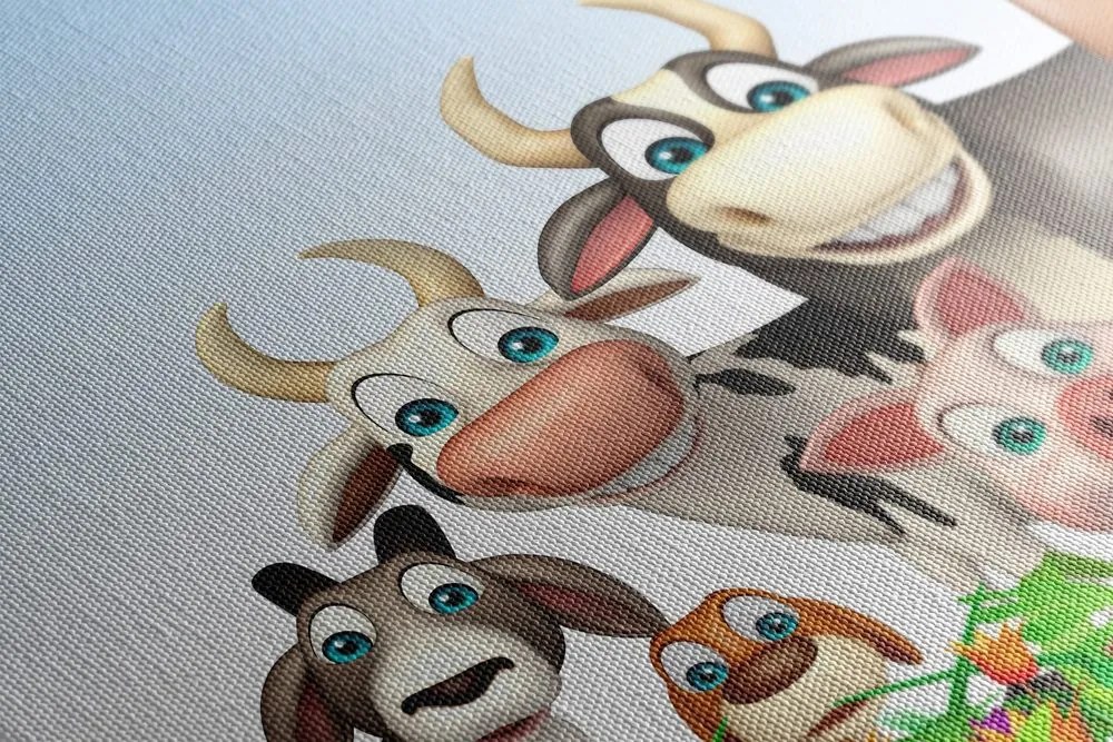 Quadro su tela – Animali della fattoria
