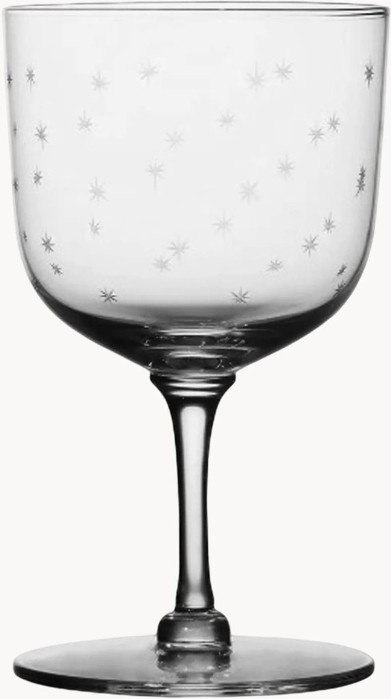 Set di 4 bicchieri da vino in cristallo soffiato Stars