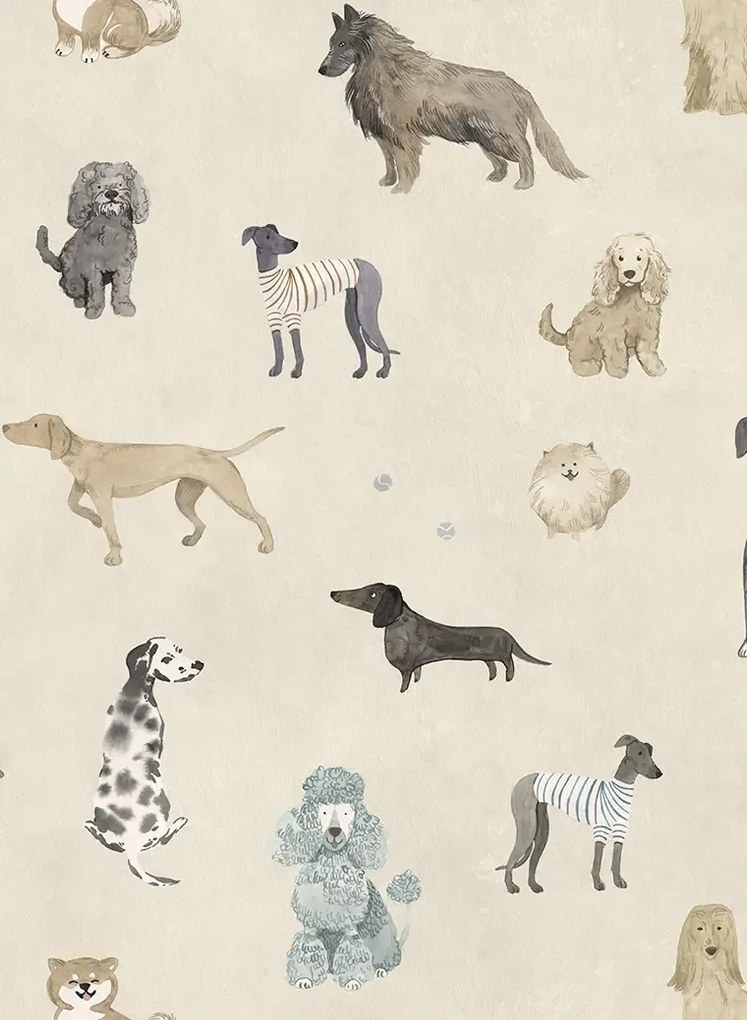 Sandberg Carta da parati Taiga and Friends - Beige