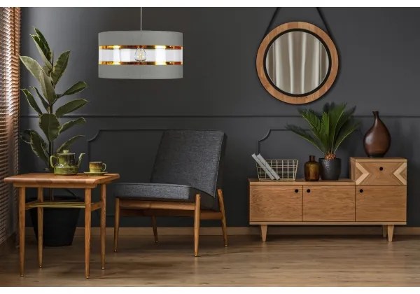 Lampadario a sospensione con filo LIND 1xE27/60W/230V grigio