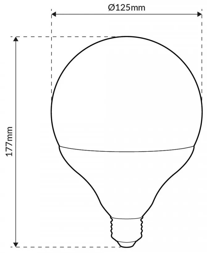 Lampada LED Globo E27 35W, Ceramic, 125lm/W, No Flickering Colore  Bianco Caldo 2.700K