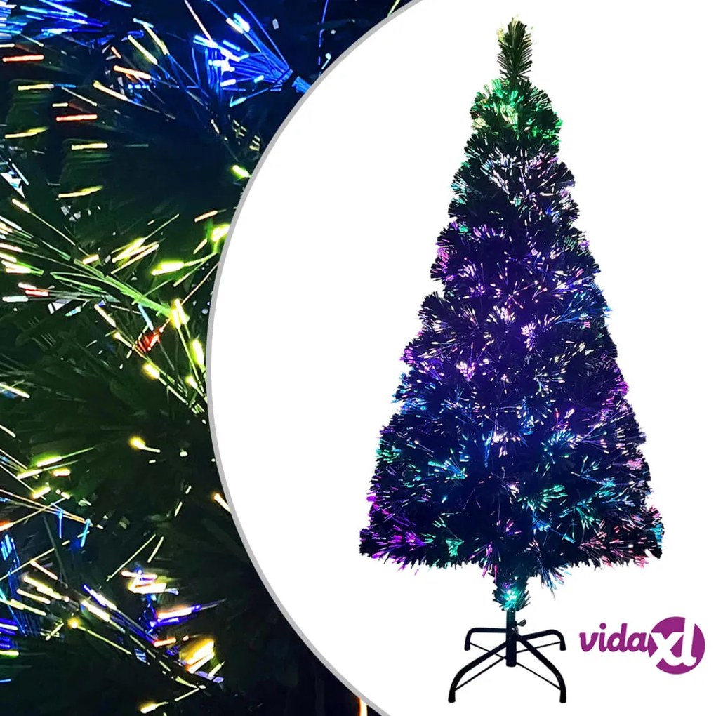 vidaXL Albero Natale Artificiale con Supporto 120 cm in Fibra Ottica