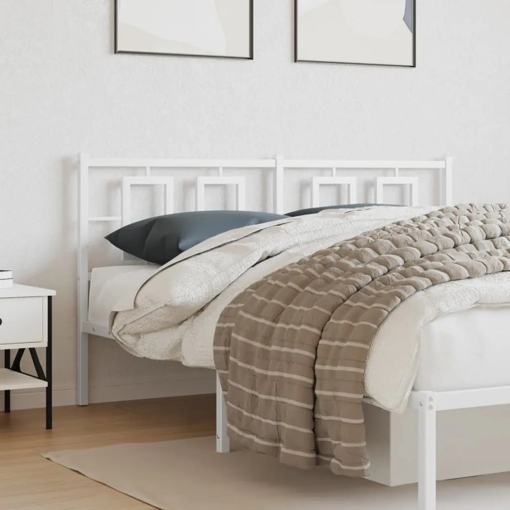 Testiera İn Metallo Bianco 150 Cm /