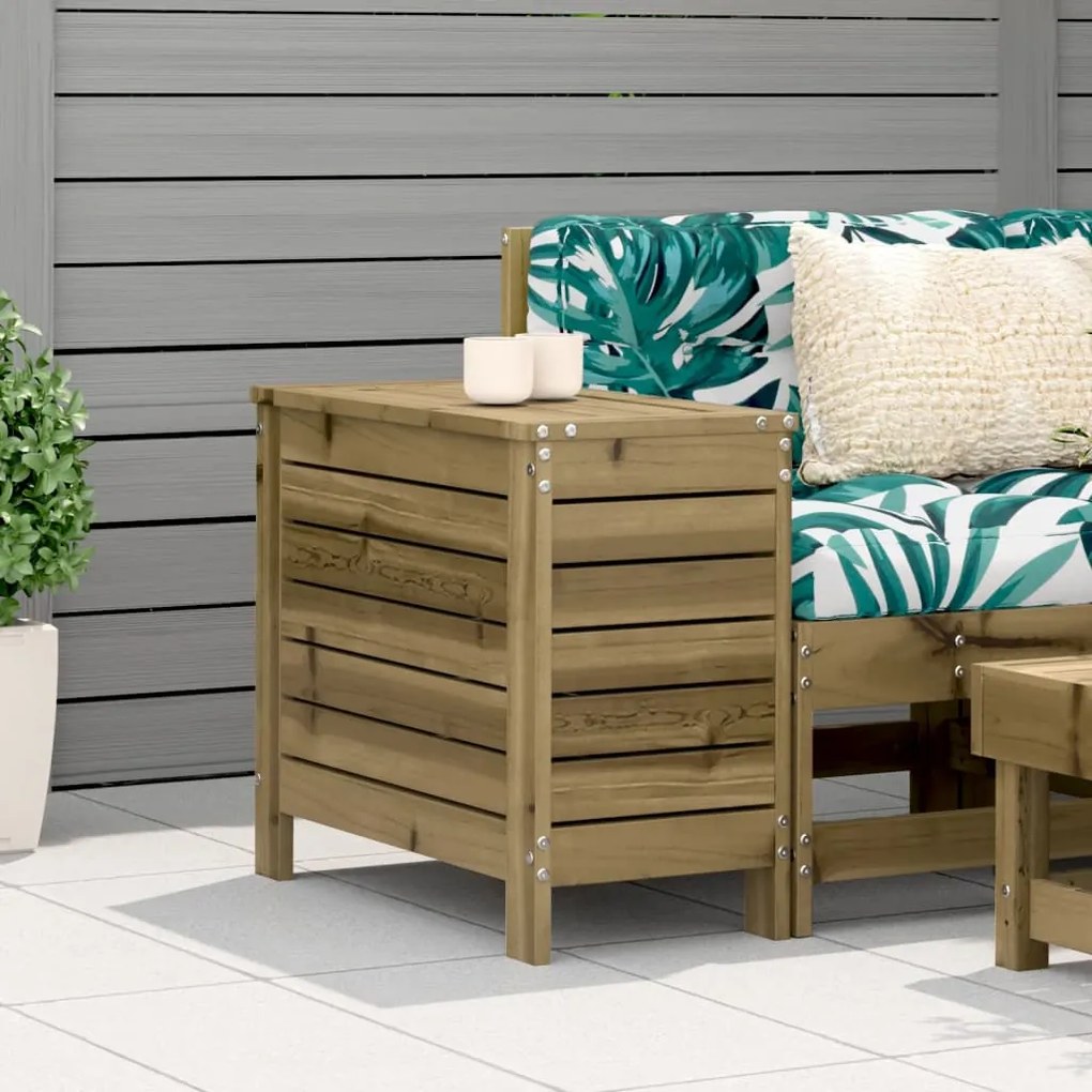 Poggiapiedi da giardino 62x31,5x52 cm legno impregnato di pino