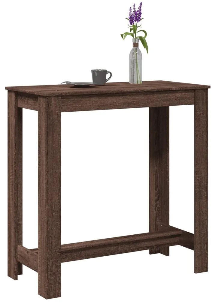 Tavolo Da Bar Rovere Marrone 102x50x103,5 Cm Legno Multistrato /