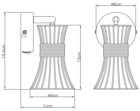 Globo 54814-1 - Luce Spot da parete PURRA 1xE14/40W/230V