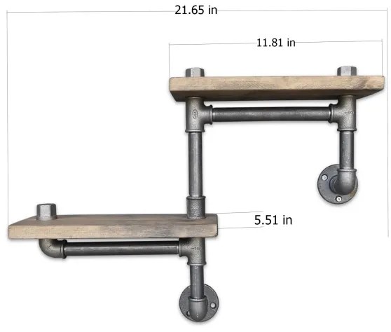 Mensola da parete BORURAF 30x55 cm abete