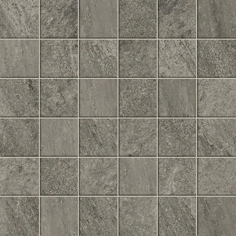 Mosaico in gres porcellanato Regent grigio opaco L 30 x L 30cm x Sp. 8 mm, 10 pezzi