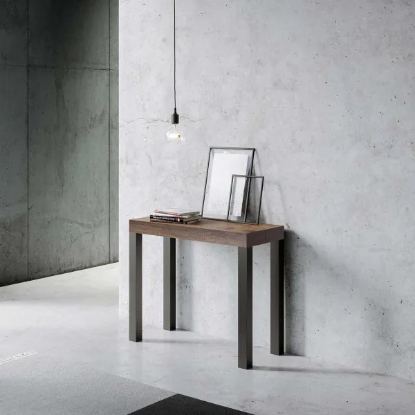 Consolle da parete allungabile EVERYDAY SMALL Noce 10 posti
