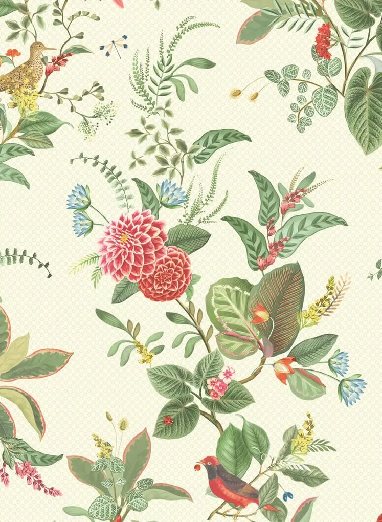 Florale Tapete Floris von Eijffinger - Beige