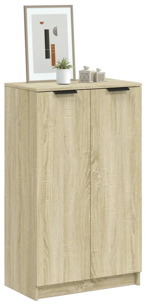 Scarpiera Rovere Sonoma 59x35x100 Cm İn Legno Multistrato /