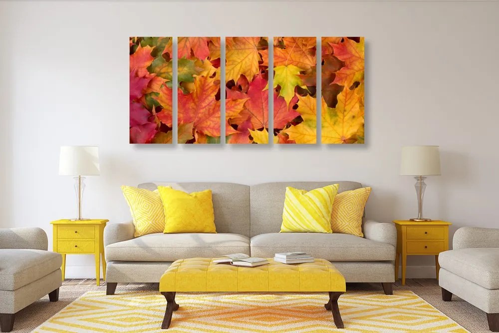 Quadri 5 pezzi – Foglie d'autunno