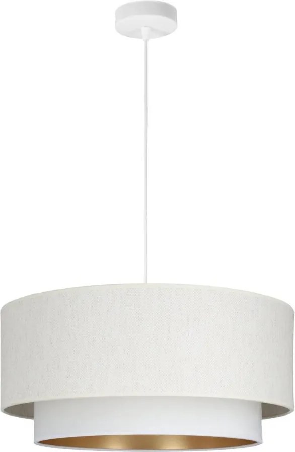 Lampadario a sospensione NATIA 1xE27/60W/230V Ø 45 cm bianco