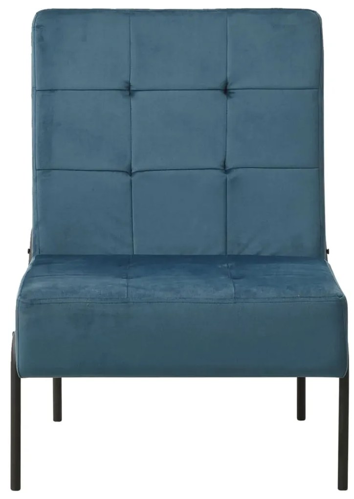 Poltrona relax 65x79x87 cm blu in velluto