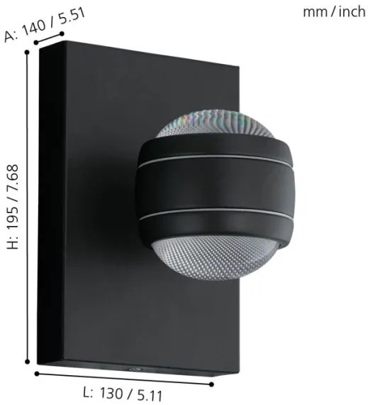 Eglo 94848 - Lampada LED da esterno SESIMBA 2xLED/3,7W/230V