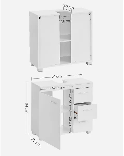 Mobile da bagno NICO bianco