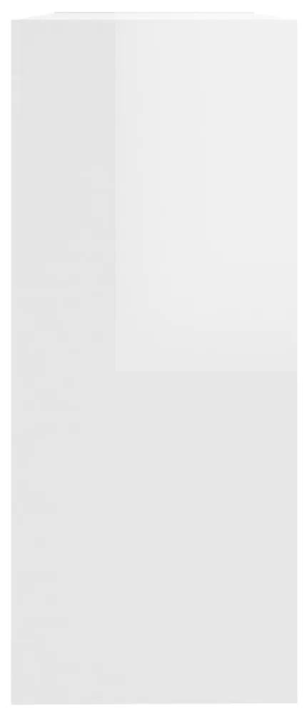 Libreria/divisorio bianco lucido 100x30x72 cm