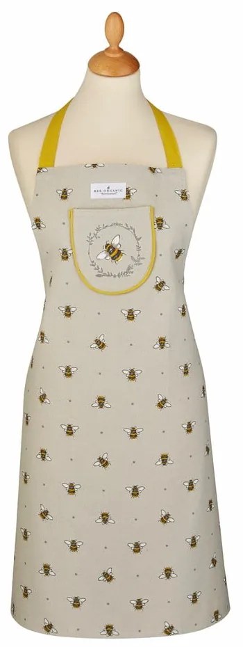 Grembiule in cotone beige e giallo Bumble Bees - Cooksmart ®