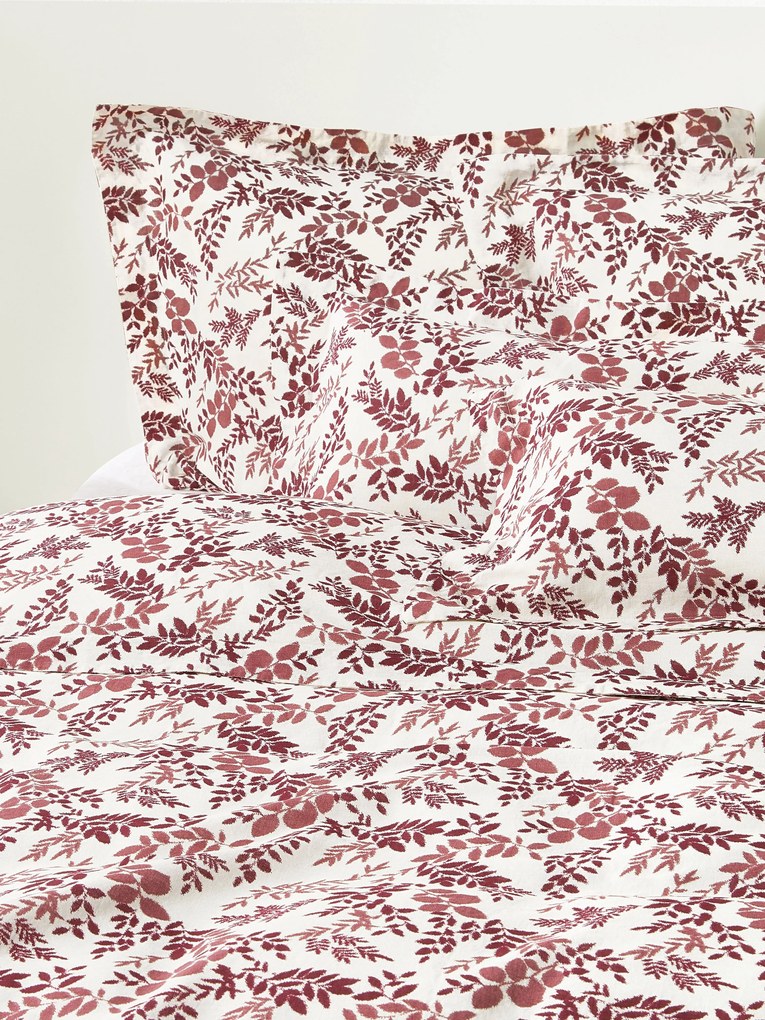 Copripiumino con stampa foglie Pola