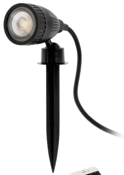 Eglo 33579 - LED RGBW Lampada da esterno NEMA-C 1xGU10/5W/230V IP44 nera