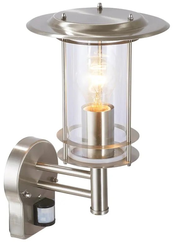 Applique moderno da esterno York grigio con sensore di movimento IP44 1X E27 BRILLIANT