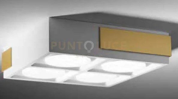 Velia lampada a soffitto 4 luci attacco gx53 ottone 21,8cm h.5,5cm ...