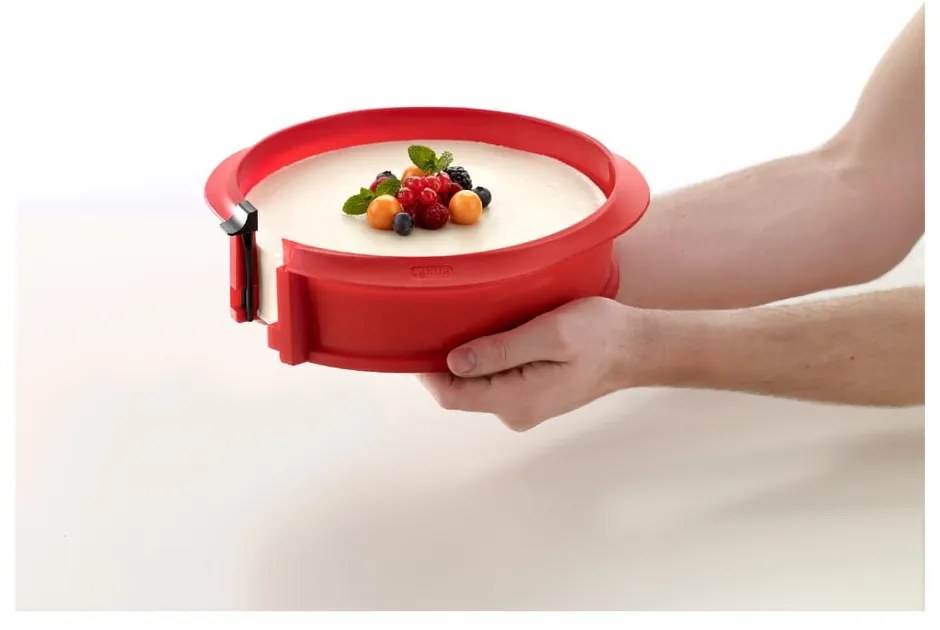 Tortiera Springform in silicone rosso, ⌀ 23 cm - Lékué