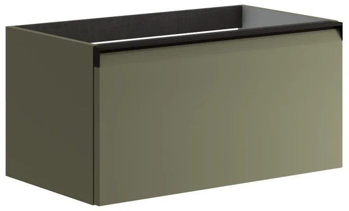 Mobile da bagno sotto lavabo Fusion verde salvia opaco L 79.5 x H 40 x P 45.5 cm 1 cassetto, lavabo non incluso