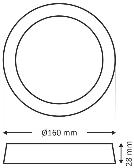 Plafoniera LED LED/12W/230V 4200K diametro 16 cm bianco