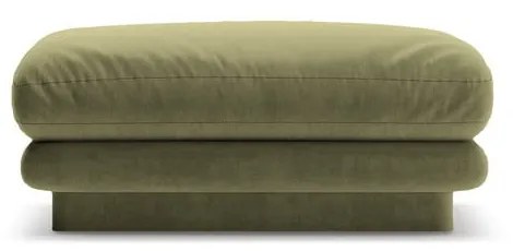 Poggiapiedi in verde chiaro con rivestimento in velluto Torino – Micadoni