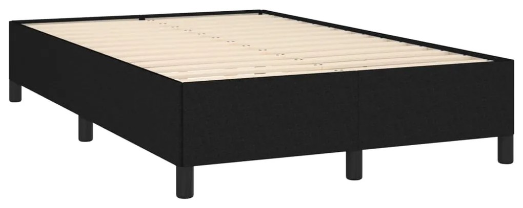 Letto a Molle con Materasso e LED Nero 120x190 cm in Tessuto