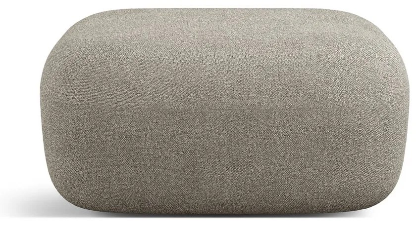 Pouf in tessuto bouclé grigio chiaro Jenny - Micadoni Home