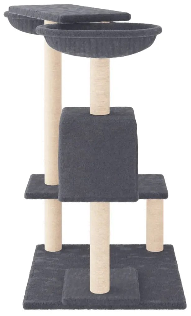 Albero per gatti con tiragraffi grigio scuro 82 cm