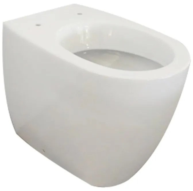 Coppia sanitari filomuro scarico a pavimento AZZURRA CERAMICA dinasty bianco WC: P 55 x L 38 x H 56 cm, bidet: P 60 x L 38.5 x H 24 cm