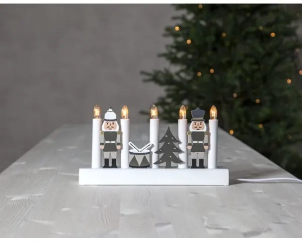 Eglo 411291 - Candelabro natalizio JULIA 5xE10/3W/230V