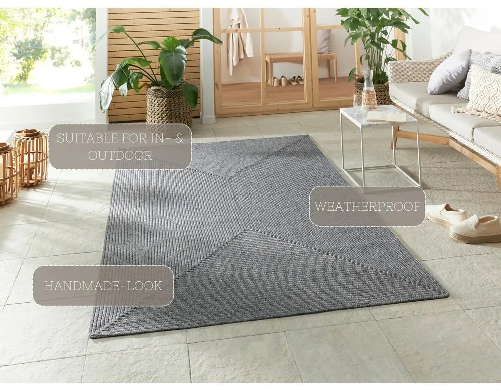 Tappeto grigio per esterni 170x120 cm - NORTHRUGS