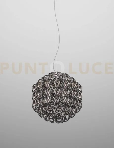 Giogali sospensione 50 cristallo nickel nero e cromo lucido 3 luci ...